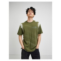 Zelené pánské batikované tričko Diesel Jubind-Slits