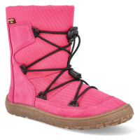 Barefoot sněhule Froddo - Tex Track Wool tmavě růžové