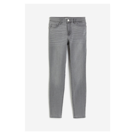 H & M - Skinny Regular Jeans - šedá H&M
