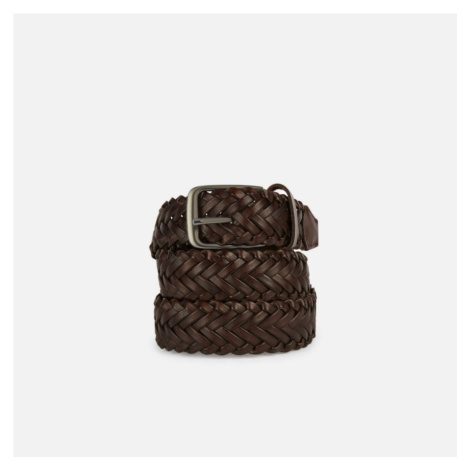 Tmavě hnědý pánský pásek Geox Belt - Pánské