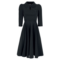 H&R London Glamorous Velvet Tea Dress Šaty černá