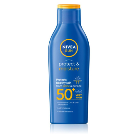 Nivea Sun Protect & Moisture hydratační mléko na opalování SPF 50+ 200 ml