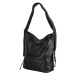 Dámský praktický koženkový kabelko-batoh Paloma,  černá