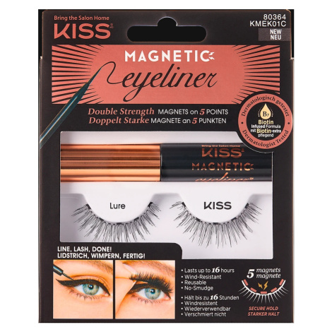 KISS Magnetické umělé řasy s očními linkami 01 Lure (Magnetic Eyeliner & Lash Kit)