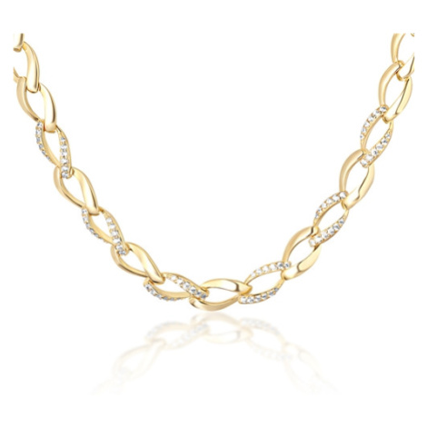 Dámský stříbrný pozlacený náhrdelník STNAH109F + dárek zdarma JVD