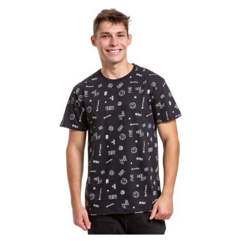 Meatfly pánské tričko Sketchy Black | Černá | 100% bavlna