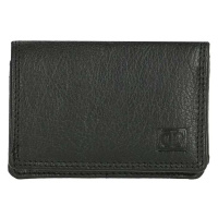 Double-D Černá malá kožená peněženka 