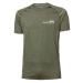 PROGRESS MW NKR Pánské merino triko s krátkým rukávem, tmavě zelená, velikost
