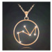 Stříbrný pozlacený náhrdelník znamení střelec Minet Stars JMAS9512RN45