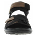 Ecco Pánské sandály Exowrap M 3S Velcro 81180452962 Hnědá