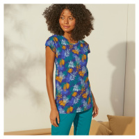 Pyžamové tričko s krátkými rukávy, s potiskem tropického vzoru