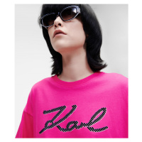 Tričko karl lagerfeld logo t-shirt růžová