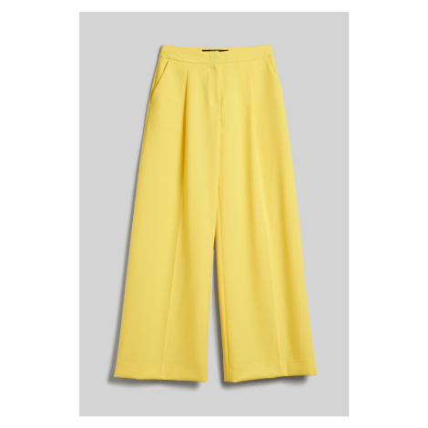 Kalhoty karl lagerfeld tailored pants žlutá