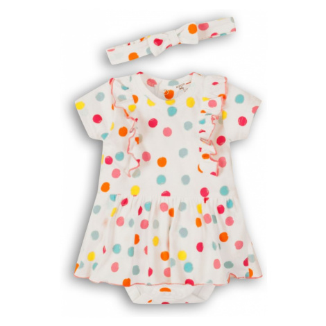 Šaty kojenecké s čelenkou, Minoti, Lullaby 5, bílá