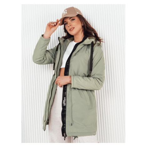 Jarní dámská parka zelené barvy DStreet