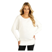 Dámský svetr s dlouhým rukávem Litex 7D003 | bílá