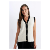 DEFACTO Regular Fit V-Neck Vest