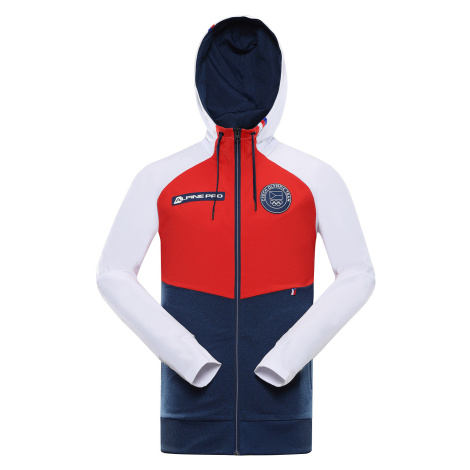 Bílé pánské sportovní mikiny se zapínáním