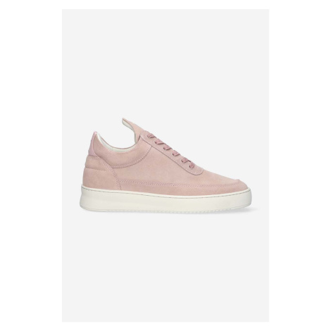 Semišové sneakers boty Filling Pieces Low Top Suede růžová barva, 10122792081