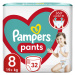 PAMPERS Pleny kalhotkové Active Baby Pants vel. 8 (32 ks) 19+ kg