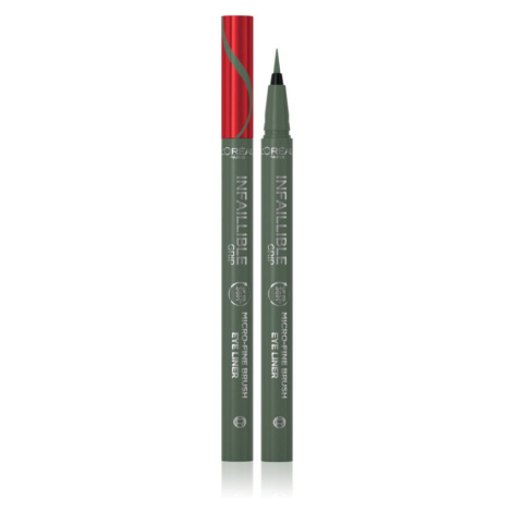 L’Oréal Paris Infaillible Grip 36h Micro-Fine liner linka na oči ve fixu odstín 05 Sage Green 0,