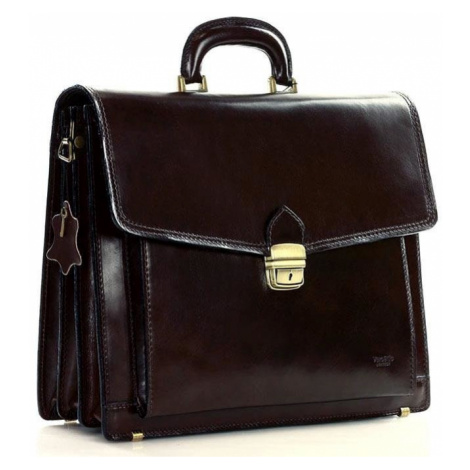 Pánská kožená aktovka kancelářská business taška LORENZ Marco Mazzini handmade