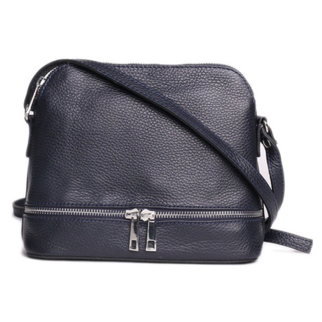 Dámské modré malé kožené kabelky Gabita