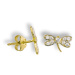 GEMMAX Jewelry Zlaté náušnice Vážky se zirkony GLEYB-00891