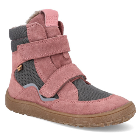 Barefoot zimní boty Froddo - Tex Winter růžové