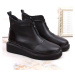 Filippo zateplené kožené boty na zip W PAW483 černá