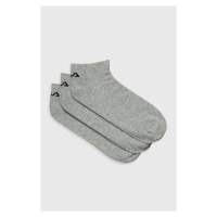 Ponožky Fila (3-pack) dámské, šedá barva