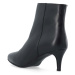 Kožené kotníkové boty Bianco BIACILLE dámské, černá barva, na podpatku, 11300741
