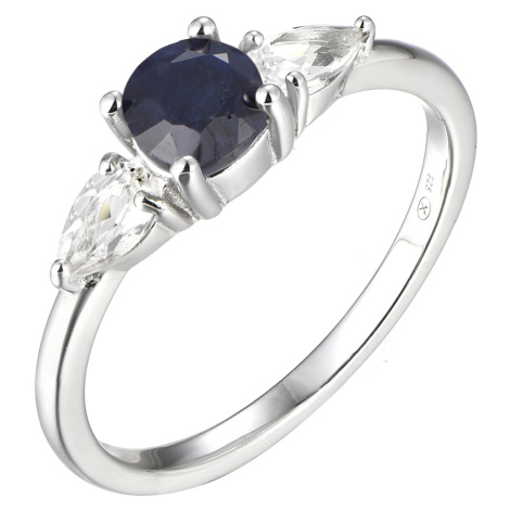 Brilio Silver Oslnivý stříbrný prsten se safírem Precious Stone SR09031B 50 mm