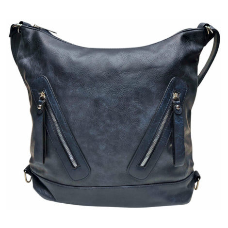 Velký tmavě modrý kabelko-batoh s kapsami Tapple