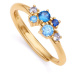 Viceroy Stylový pozlacený prsten se zirkony Trend 13134A0