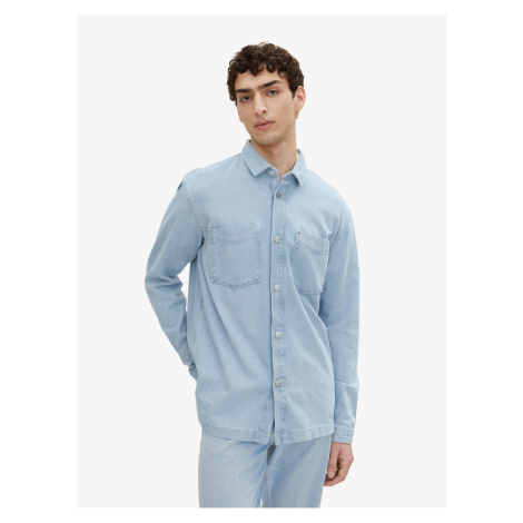 Světle modrá pánská džínová košile Tom Tailor Denim - Pánské