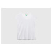 Benetton, Wide Neck T-shirt In Pure Linen