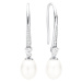 Gaura Pearls Stříbrné náušnice s bílou 8.5-9 mm perlou Joana, stříbro 925/1000 SK21489E Bílá