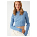 Koton Women's Blue Melange Sweater