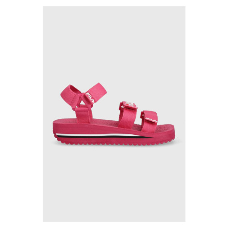 Dětské sandály Fila růžová barva
