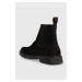 Semišové kotníkové boty HUGO Iker pánské, černá barva, 50497807
