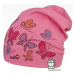 Bavlněná čepice Dráče - Polo 64, růžová, motýlci Barva: Růžová