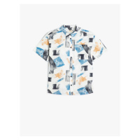 Koton Shirt Short Sleeve Printed Pocket Detailed