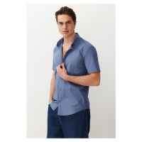 Trendyol Navy Blue Slim Fit Short Sleeve Shirt