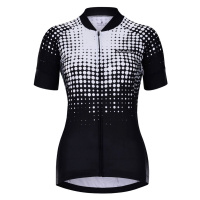 HOLOKOLO Cyklistický dres s krátkým rukávem - FROSTED LADY - černá/bílá