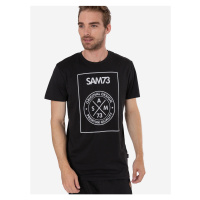 Černé pánské tričko s potiskem SAM 73