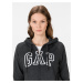 Mikina GAP Logo full-zip hoodie Černá