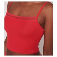 Dámský top GO Ribbed Crop top - CAMPARI - červený 0024 - SLOGGI