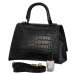 Luxusní dámská kožená kabelka Carla, černá