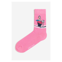 H & M - Ponožky's motivem - růžová